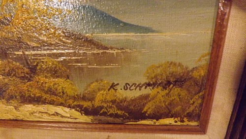 Nature Scene With Home Original Oil Painting On Canvas, Signed, Good Condition. - Picture 5 of 10