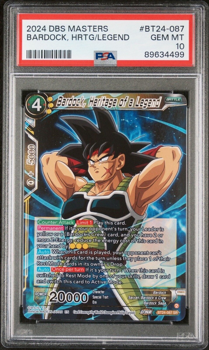 Dragon Ball Bardock Holo Foil BT24-087 Beyond Generations Dragon Ball Bardock Holo Foil BT24-087 Beyond Generations