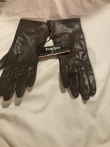Vintage Fownes Leather Antron Lined Driving Gloves Brown Women's Size 6.5 NOS!! - Bild 1 von 11