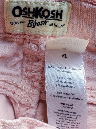 Oshkosh B'gosh Girls Pink Stretch Jeans Size 4 - Picture 4 of 4