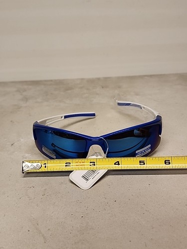Gafas de sol U5 Vinci blancas y azules árticas lentes rectangulares tintadas azules #14 MS3 - Imagen 6 de 8
