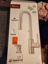 Pfister Zanna Pull Down Sprayer Kitchen Faucet w/Soap Dispenser Stainless Steel