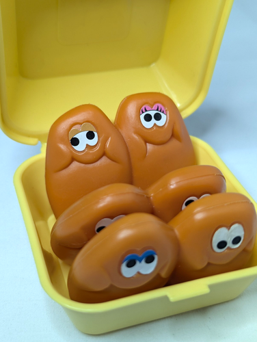 McDonald's Fun with Food McNuggets giocattolo vintage Happy Meal 1988 completo ottimo - Foto 3 di 10