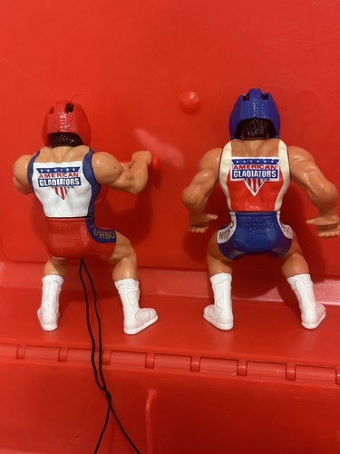 Vintage American Gladiators Plastic Lunchbox With Thermos 1992 Aladdin,Toy,cards - Picture 18 of 18