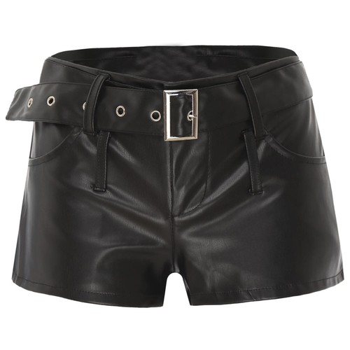 Mutande donna pantaloncini elasticizzati gamba dritta fondo spacco laterale hot pants club - Foto 8 di 21