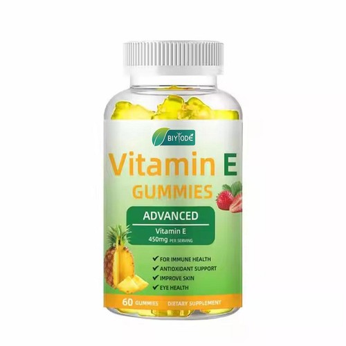 Vitamin E Gummies - Pectin-Based, Vegetarian, Immune Support - 60 Count☆