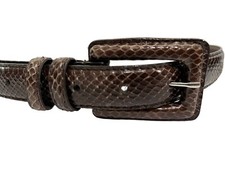The RITZ Accessory Collection Genuine Snake Skin Belt Brown Women's Size Large