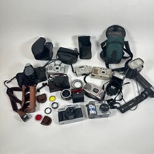 Lot of 8 Vintage Cameras and Accessories UNTESTED For Parts Repair AS IS