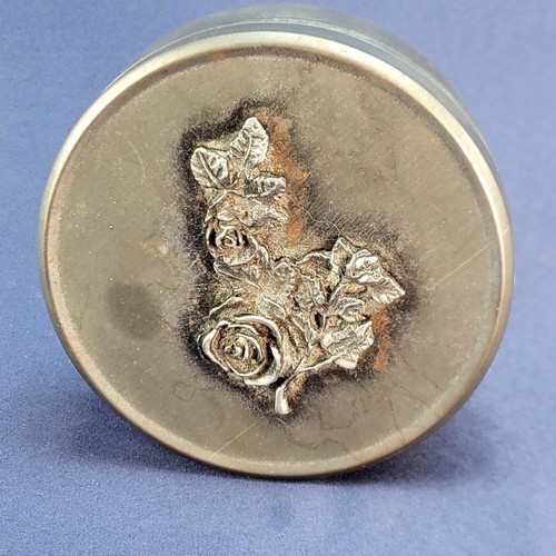 Floral Rose Design Lidded Cylindrical Trinket Tin - 第 2/6 張圖片