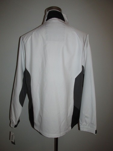J America Up North Wisconsin Mens Size L White+Gray Quarter Zip Sideline Jacket - Picture 10 of 10
