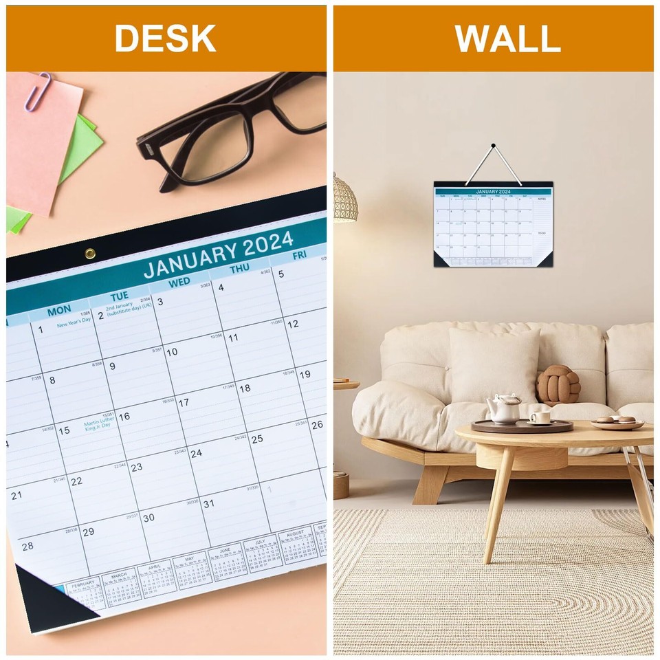 2025 Desk Calendar 18 Months Runs January 2025 to June 2026 17 X 12 Desk Calendar 2025 Ebay