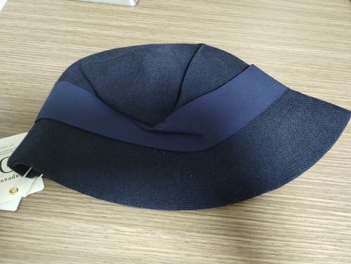 CHAPEAU d’O Cloche Navy Cotton Blend Hat One Size New - Picture 4 of 9
