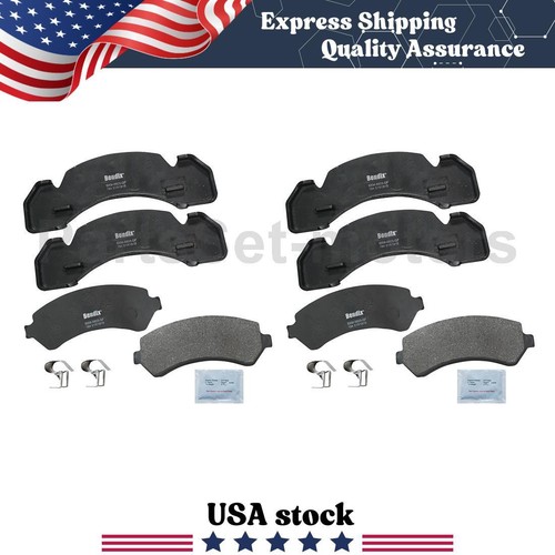 Front Rear Brake Pad Set for International Harvester 1652SC 7.3L 88-97 99-00 - Bild 1 von 3