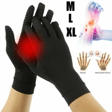 Copper Compression Arthritis Gloves Carpal Tunnel Joint Pain Relief Hand M/L/XL