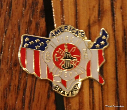 United States Firemen Tie Tac Fire Dept Maltese Cross Firefighter Biker Hat Pin - Picture 1 of 3