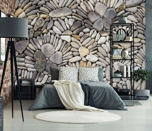 3D Stone Petals G6369 Wallpaper Wall Murals Removable Self-adhesive Honey - Picture 1 of 11