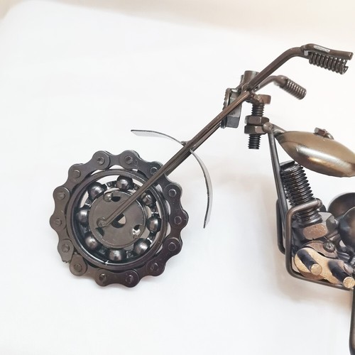 Collectible Motorbike Model Metal Dirt Bike Motorcycle Sculpture Home Bar Decor - Picture 24 of 24