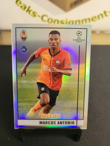 2021 Topps Merlin Marcos Antonio RC 4-Card Lot Aqua Speckle /175 Base Refractor - Picture 6 of 9