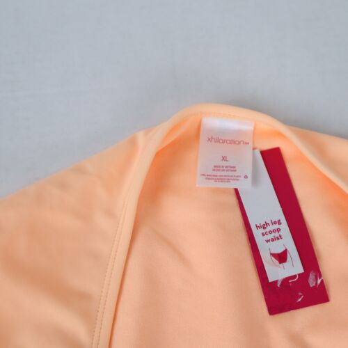 Xhilaration women's bikini bottoms sz XL high leg scoop waist peach orange nwt - Picture 3 of 4