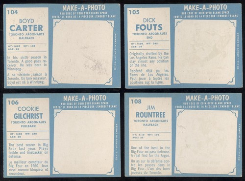 1961 TOPPS CFL CANADIAN FOOTBALL LEAGUE CFL LCF FOOTBALL CARD 1-132 SEE LIST - Bild 103 von 139