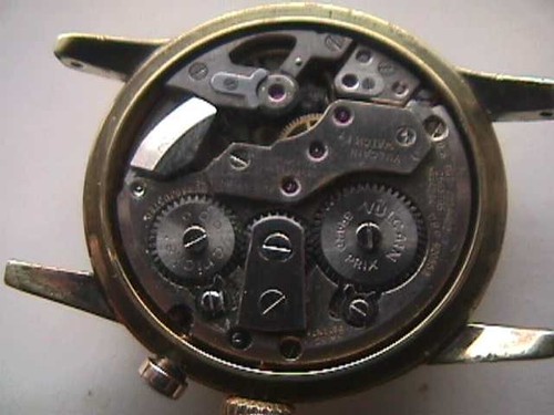 Vulcain Cricket Grand Prix Alarm Watch Movement BLACK DIAL Parts NO CASE BACK - Picture 4 of 8