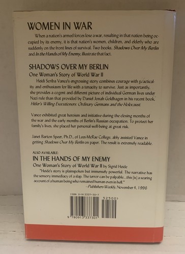 Shadows over My Berlin : One Woman's Story of World War II by Janet B. Speer and - Picture 2 of 7