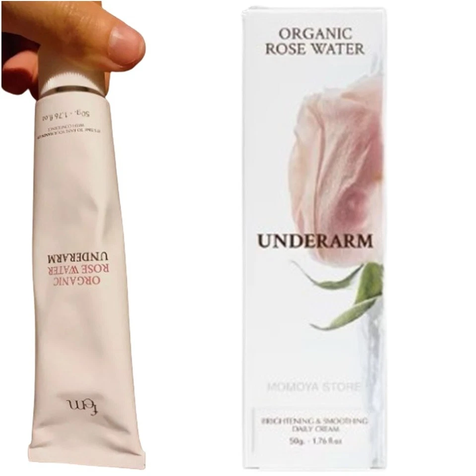 Crema blanqueadora de axilas orgánica FEM para el cuidado de la piel textura ligera fresca Foto 3 de 4