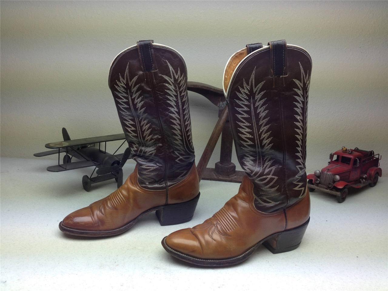 Envejecido Nocona Peanut quebradizo marrón país Cowboy Trail Boss botas 11,5 B Envejecido Nocona Peanut quebradizo marrón país Cowboy Trail Boss botas 11,5 B