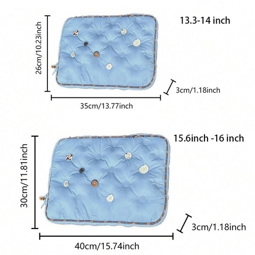 Polyester Laptop Sleeve 13.3 14 15.6 16 Inch Computer Protective Case - Afbeelding 2 van 14