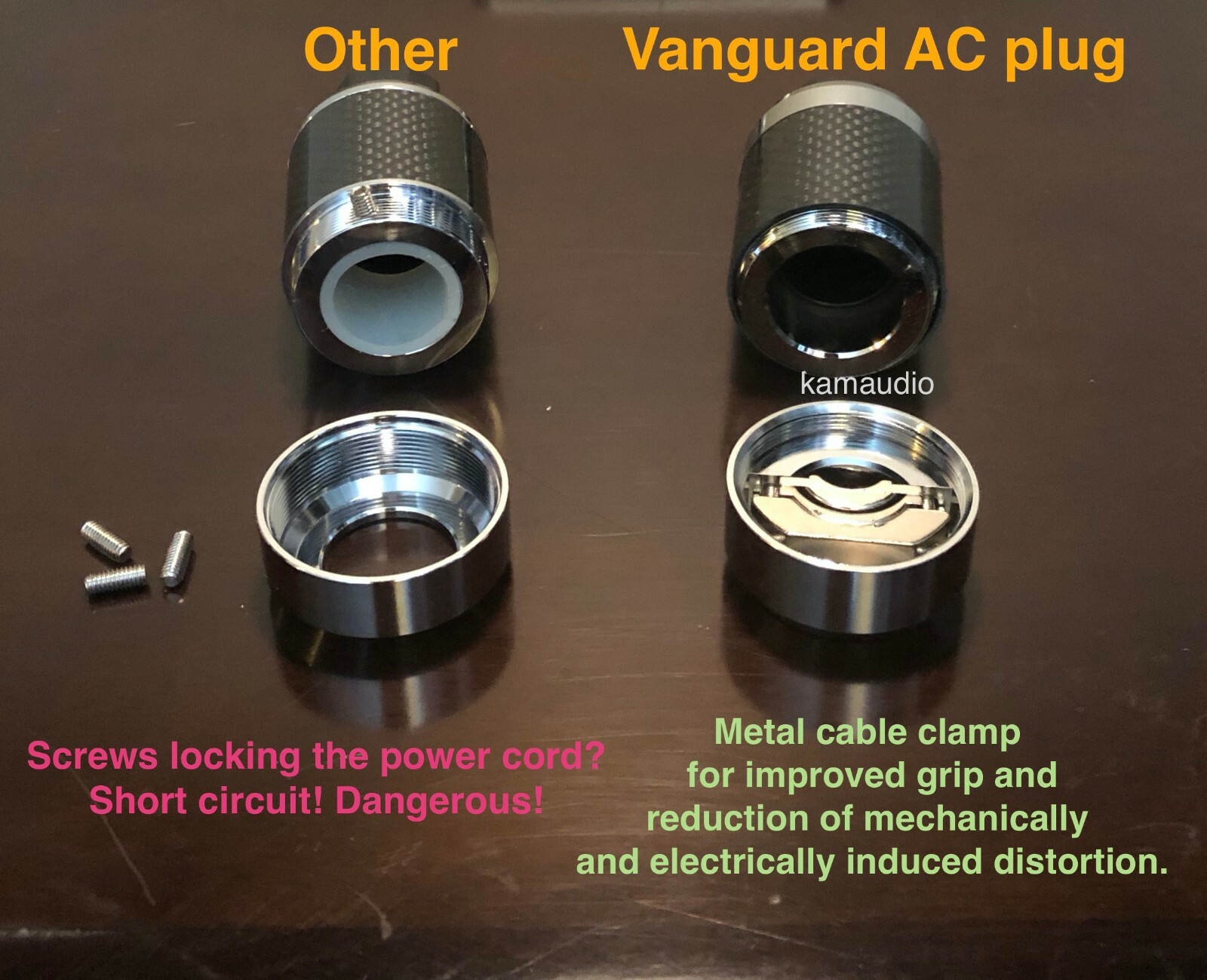 Vanguard C-50RT + A-50RT Carbon Fiber CRYO Rhodium Plated IEC AU/NZ AC Plug Een populaire klassieker, lage prijs