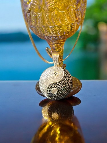 18k gold plated Yin and Yang choker. Taoism. Two forces that are found in... - Picture 5 of 8