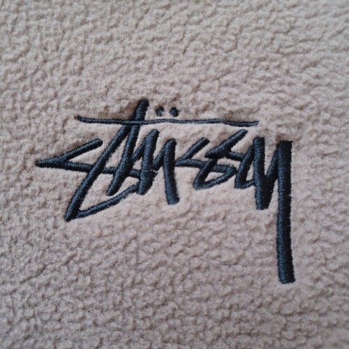 Stussy Bronson Fleece Hoodie Mens Small Brown Pullover Embroidered Chest Logo - Picture 9 of 17