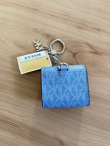 Michael Kors Ladies Fashion Case For AirPods Pouch Keychain Ring Cover Blue - Photo 6 sur 7