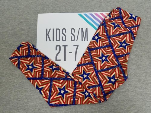 LuLaRoe Kids Leggings - Fourth of July Print - Small/Medium (Sizes 2-7) - Picture 1 of 2