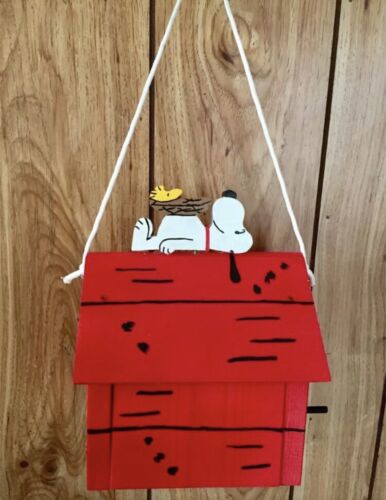 Snoopy Woodstock liegend Vogelhaus Hundehütte Holz Handarbeit NEU - Bild 3 von 3