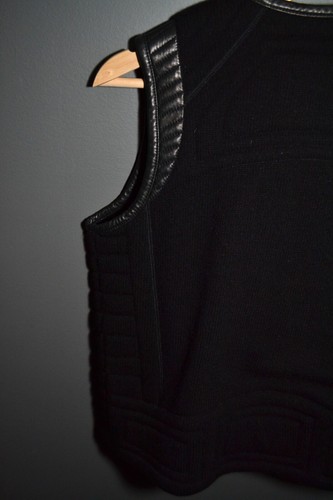 Rag & Bone S size Wool and Leather Biker Vest Women's - Picture 9 of 13