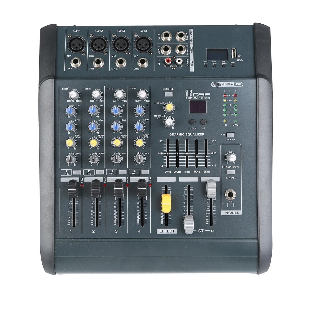 Pro 4 Channel Audio Powered Mixer power mixing Amplifier Reverb Amp 16DSP W/ USB | eBay Pro 4 Channel Audio Powered Mixer power mixing Amplifier Reverb Amp 16DSP W/ USB | eBay