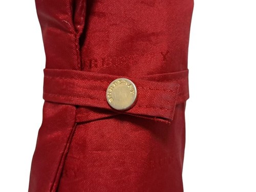 Burberry Folding Umbrella Parasol, Rain Umbrella, Logo, Red, From Japan - Picture 5 of 8