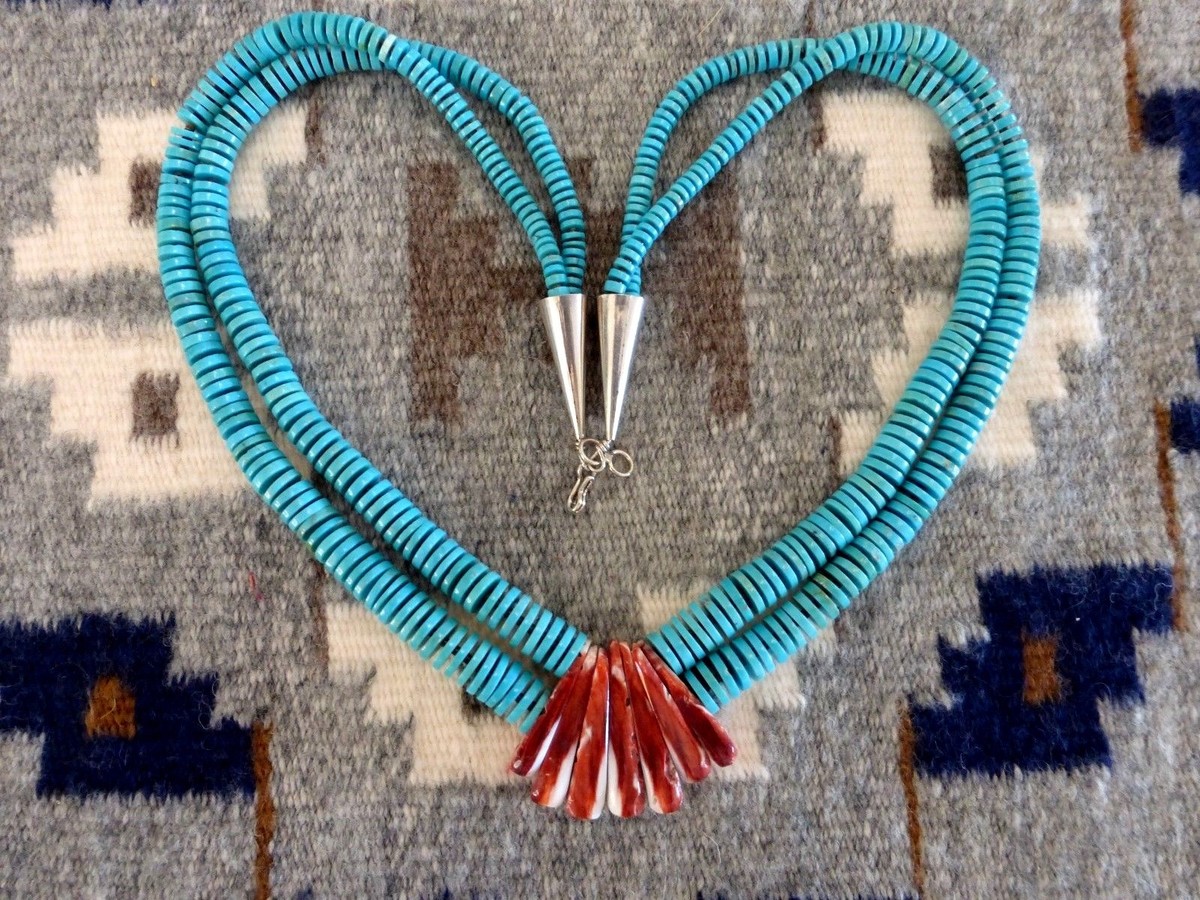 One Of The Most Unique Native American Zuni Turquoise Jacla Necklace- 249 Grams! One Of The Most Unique Native American Zuni Turquoise Jacla Necklace- 249 Grams!