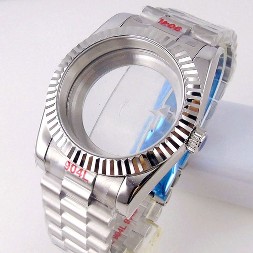 Fluted Bezel 39MM Sapphire Glass Watch Case Fit Japan NH34A NH35 NH36 ETA 2824 - Picture 1 of 14
