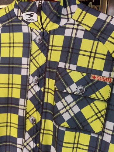 SUGOi Herren Medium Fahrradjacke Holzfäller kariert kariert leicht durchgehender Reißverschluss - Bild 5 von 15