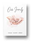 Wall Print Couple Family of 3 Holding Hands Love Anniversary Wedding Poster