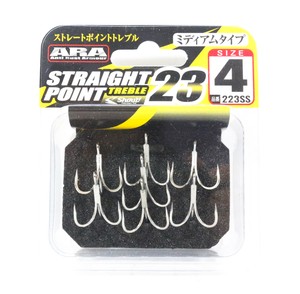 Shout 223-SS Straight Point Treble Hook Medium Gauge Size 4 2461 Shout 223-SS Straight Point Treble Hook Medium Gauge Size 4 2461
