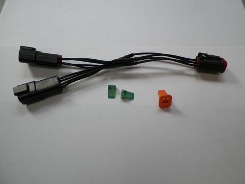 6" Harley OEM 4X Dual Deutsch ACCESORIO/AUXILIAR enchufe DIVISOR PARA CONMUTADO - Imagen 7 de 7