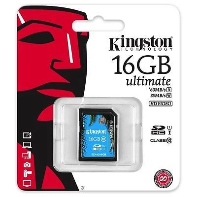 Kingston SDXC UHS-I tarjetas de memoria de 16 GB Cámara