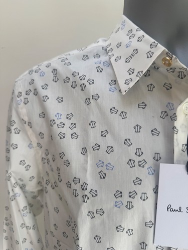 BNWT Paul Smith 🦓 Cotton Print Tailored Fit Shirt Medium MADE IN ITALY RRP £300 - Picture 2 of 7