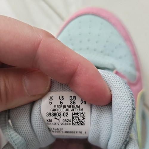 Puma Sneaker türkis mit rosa und lila Größe 38 - Bild 6 von 6