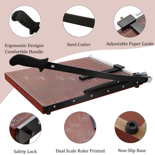 Paper Cutter Heavy Duty 18" Cut Length Professional Large Paper Cutter 12-She... - Picture 3 of 9