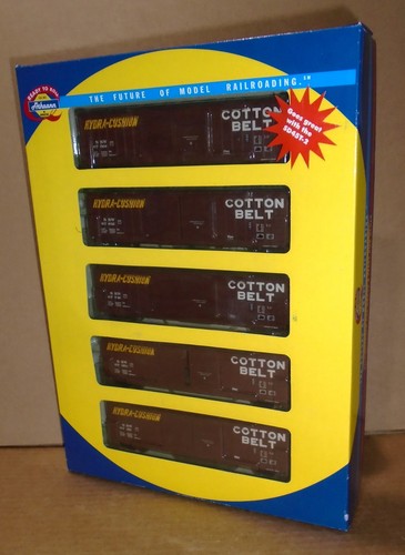 : Athearn HO_ "5 Pk Cintura Cotone 50' FMC Doppia Porta Boxcars" Boxato #92315 - Foto 6 di 24