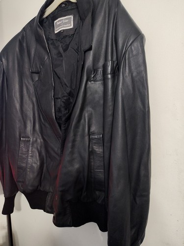 Vintage-Michael Hoban-North Beach Leather-Dress Jacket-Black-Men's Size XL-NICE - Picture 3 of 14